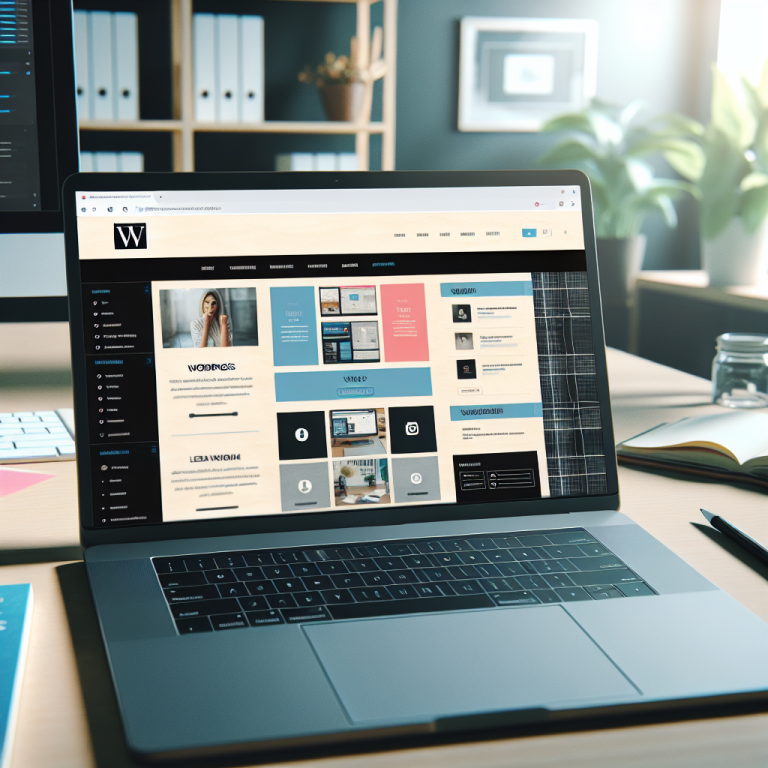 WordPress-Webseite mit integriertem Live-Social-Feed in modernem Design