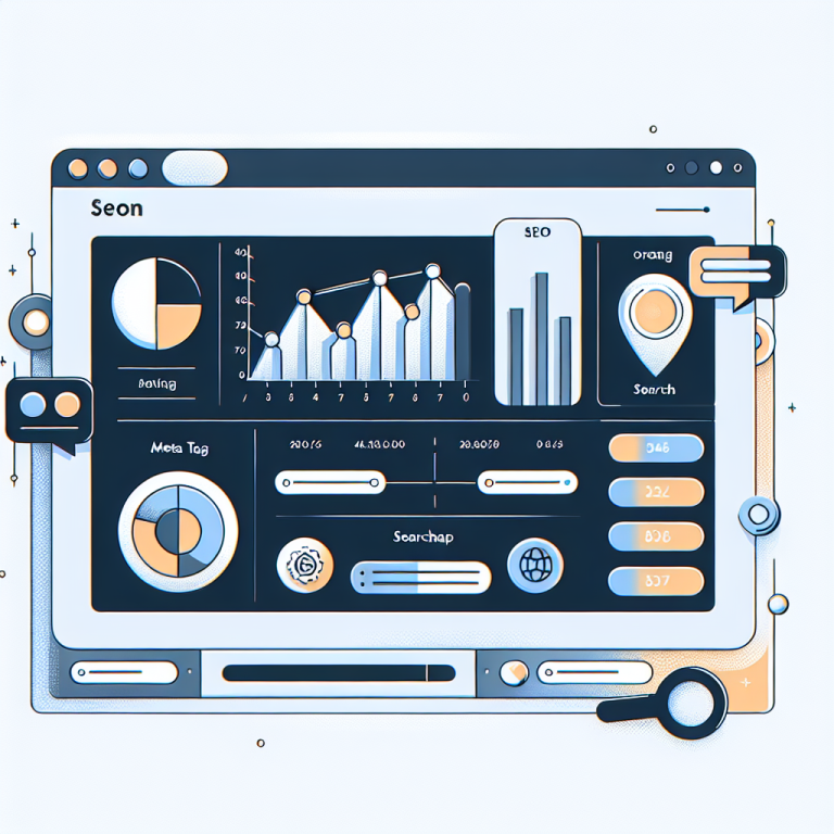WordPress Dashboard mit SEO-Plugin-Einstellungen und Analytics-Elementen