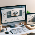 Arbeitsplatz mit WordPress-Editor und Visualisierung verbesserter Ladezeit durch Bildoptimierung